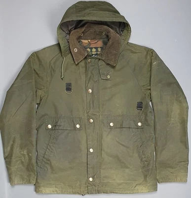 Barbour Spey Fishing Wax Jacket Mens Medium Green Country Military Speyside - Image 1 of 4