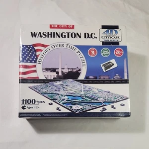 WASHINGTON DC 4D Cityscape History Over Time 1100+ Piece 3 LAYER Puzzle NEW! - Picture 1 of 5