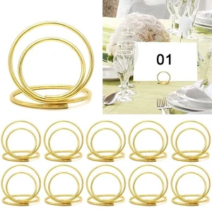 Desktop Decoration Place Card Clamps Stand Photos Clips Table Numbers Holder - Picture 1 of 12