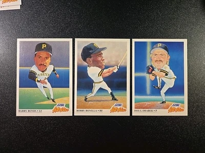 Barry Bonds Bobby Bonilla Doug Drabek Pirates Big Head Fat Head All Star 1991 - Image 1 of 2