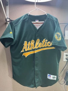 VTG MLB Russell Athletic Diamond collection Oakland Athletes A’s Jersey Sz 48 - Picture 1 of 24