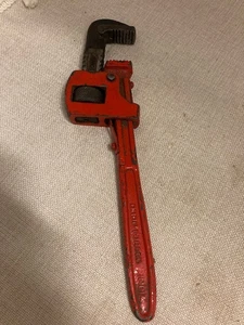 Vintage Pipe Wrench 8" Heavy duty drop forged jaws Thumb screw India - Picture 1 of 8
