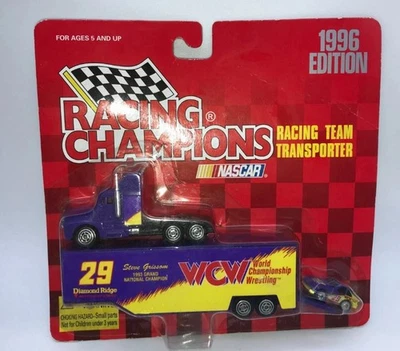 Racing Champions Racing Team Transporter NASCAR 1996 WCW LUCHA LIBRE Steve Grissom Foto 1 de 3