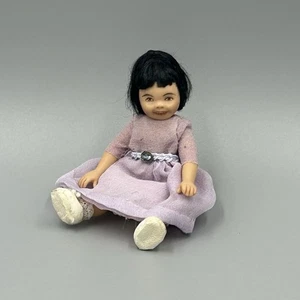 Casa de muñecas miniatura 1:12 niña porcelana hecha a mano muñeca - Imagen 1 de 15
