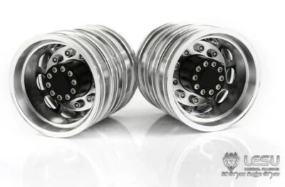 Aluminum Rear Wheels for 1/14 Tamiya Tractor Trucks (W-2012-B) LESU HEX One set - Image 1 of 2
