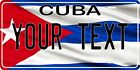Cuba Flag Wave License Plate Personalized Car Bike Motorcycle