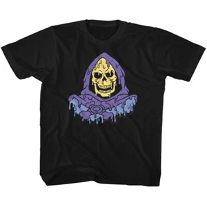 Masters Of The Universe Cartoon Melty Skeletor Bust Evil Lord Youth T Shirt - Picture 1 of 3
