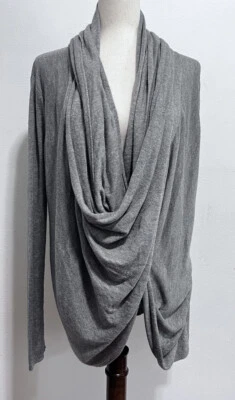 Cardigã Nordstrom Lingerie Conversível Estilo Envoltório Feminino Tamanho Pequeno Cinza - Imagem 1 de 4