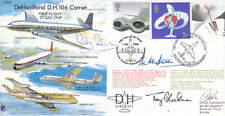Okładka EJAS10 DH Comet RAF podpisana przez pilotów testowych BLACKMAN, ROBINSON McDICKEN