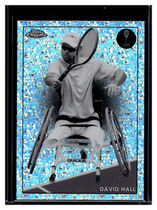 2021 TOPPS CHROME TENNIS DAVID HALL BLACK & WHITE MINI DIAMOND REFRACTOR SP #27