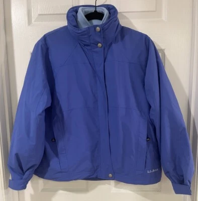LL Bean Chaqueta Mujer Med Petite Púrpura Azul 3 en 1 Cremallera Completa Plegable Sudadera con Capucha Foto 1 de 4