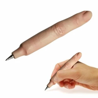 FUNNY FINGER SHAPE PEN JOKE MENS BOYS CHILDRENS NOVELTY WEIRD CHRISTMAS GIFT