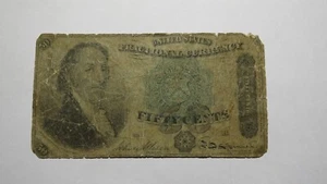 1874 $.50 Fourth Issue Fractional Currency Obsolete Bank Note Bill! Dexter 4th - Picture 1 of 2