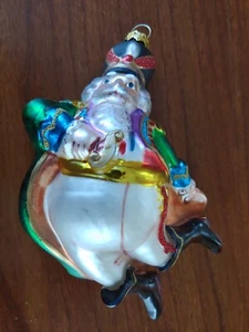 VTG Blown Glass Dancing Flying Nutcracker Santa Christmas Tree Ornament 5.5" - Picture 1 of 8