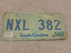 1985 South Carolina License Plate SC tag state seal NXL 382