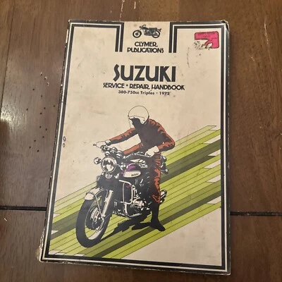 MANUAL DE REPARACIÓN DE SERVICIO CLYMER SUZUKI 380-750CC TRIPLES 1972 Foto 1 de 4