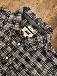 Joseph Abboud Men's Size XL Burgundy Gray White Plaid Long Sleeve Shirt - Picture 1 of 12