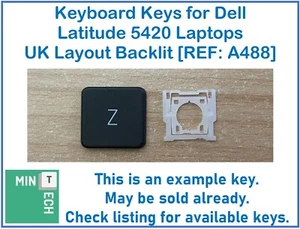 Keyboard Keys for Dell Latitude 5420 Laptops UK Layout Backlit [REF: A488] - Picture 1 of 8