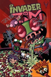 Foto elenco Invader Zim 8x12 x5 firmada autógrafo certificado por la JSA - Imagen 1 de 3