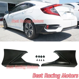 For 2016-2021 Honda Civic 4dr (Non-Si) OE Style Rear Bumper Aprons (Urethane) - Picture 1 of 2