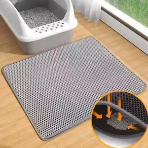 Cat Litter Trapping Mat, Honeycomb Double Layer Design, Urine and Water Proof Ma - Picture 1 of 7