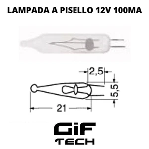 5X ERBSENLAMPE 12V 100mA Ø 5,5x21 MM GLÜHBIRNE ERBSENLICHT KLAR WEIHNACHTEN - Bild 1 von 1