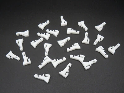 POSTES DE RIEL DE PROTECCIÓN AURORA TJET ~ 25 PIEZAS BLANCO ~ NUEVO REPRO ~ USO CON RIELES DE PROTECCIÓN ORG Foto 1 de 4