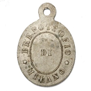 ITALY MILAN - Brephotrofio di Milano - medal year 1884 counterbranded 381 - Picture 1 of 2