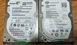 2 PACK !! Seagate ST500LM021 Mobile HDD 500 GB 2.5" SATA III Laptop Hard Drive - Picture 1 of 10