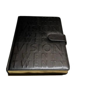 Twenty Twenty Vision JOURNAL NOTEBOOK DIARY Debossed Leather Cover Gold Trim NEW - Picture 1 of 5