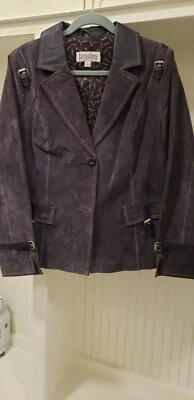 BRADLEY BY BRADLEY BAYOU PURPLE LEATHER JACKET - SIZE LARGE - Image 1 of 4