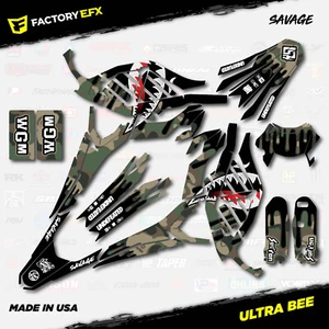 Kit de gráficos Woodland Camo Savage Racing se adapta a Sur-Ron Ultra Bee todos los años Surron - Imagen 1 de 2