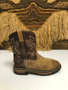 Rocky Youth Branson Brown Leather Roper Western Round Toe Boot SZ 13 M 3571 - Picture 1 of 10