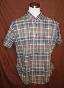 Camisa de hombre Eddie Bauer Kingston manga corta con botones, cuadros verdes, 2XL, nueva - Imagen 1 de 9