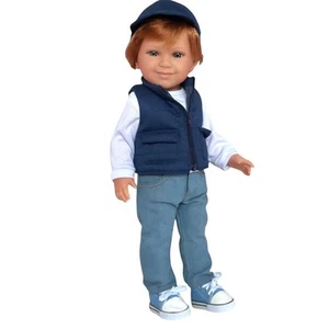 Meet John - rote Haare, blaue Augen, Sommersprossen, Vinyl Körper-Kipp-Pose Kopf 18 Zoll Puppe - Bild 1 von 2