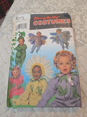 Simplicity 8273 Toddlers Costumes Flowers Fairy Pea Pod  Daisy sizes 1/2-1-2-3-4 - Image 1 of 2