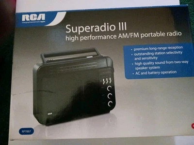 RCA SuperRadio III  RP7887  High Performance AM/FM Portable Radio    New in Box - Image 1 of 3