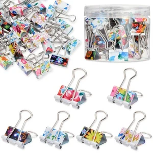 40 Pack Decorative Binder Clips for FIle Folders, Papers, Documents, 1.5x0.75 in - Picture 1 of 9