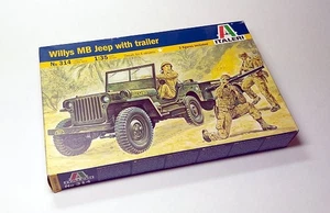 ITALERI 314 Military Model 1/35 Willys MB Jeep with trailer Scale Hobby T0314 - Picture 1 of 2
