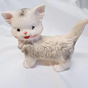 Vintage 1960 Edward Mobley Kitty Cat Head Move Squeaky Rubber Toy 9" Arrow - Picture 1 of 17