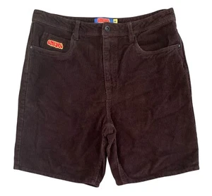 Pantalones Cortos Empyre Pana Sueltos Anchos Calce Relajado Marrón Patinador Grunge Para Hombres Talla 36 - Imagen 1 de 5
