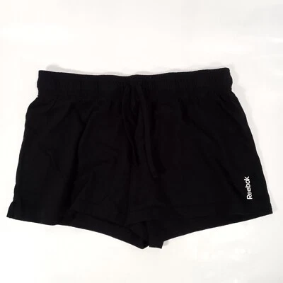 Reebok Women's Gym Athletic Shorts Black Lightweight M / 30-34"W Knit Cotton - Image 1 of 4