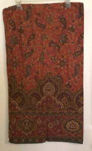 RALPH Lauren Equestrian PAIR STANDARD PILLOWCASES Paisley Green Red Brown - Picture 1 of 8