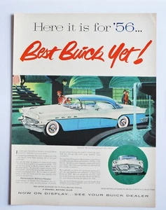 Anuncio de coche grande - Buick Roadmaster Riviera 1956 (póster impreso en anuncio) - Imagen 1 de 1