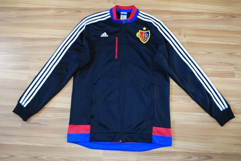 FC BASEL 1893 SOCCER FOOTBALL JACKET TRACK TOP BLACK SIZE ADULT MENS MEDIUM MINT Cover