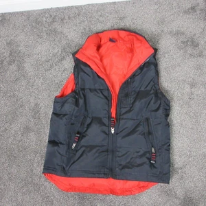 Gap Jacket Vest Kids XXL Black Red Goose Down Puffer - Picture 1 of 11