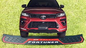 GR SPORT REAR BUMPER STEP DOOR SCUFF PLATE COVER FOR TOYOTA FORTUNER 2015-2022 - Picture 1 of 8