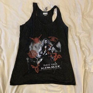 Marvel Thor Mens Charcoal Black SMALL Tank Top T-Shirt New Asgard Norway - Picture 1 of 11