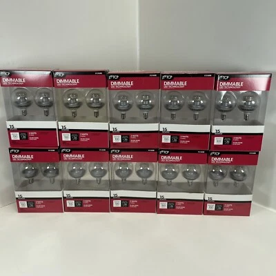 (20) Bulbs TCP Dimmable LED E12 Globe 3 watts 15 Equivalent New Sealed - Image 1 of 2