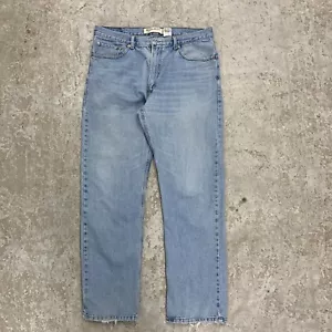 Pantalones Levis Jeans 36x32 Azul Grunge Punk Desteñido 505 Denim Recto Etiqueta 38x34 - Imagen 1 de 17